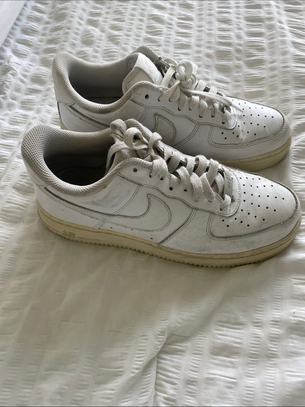 Nike White Leather Low-Top Sneakers